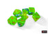 CHX 26470 Gemini Plasma Green-Teal/orange Luminary Polyhedral 7-Dice Set