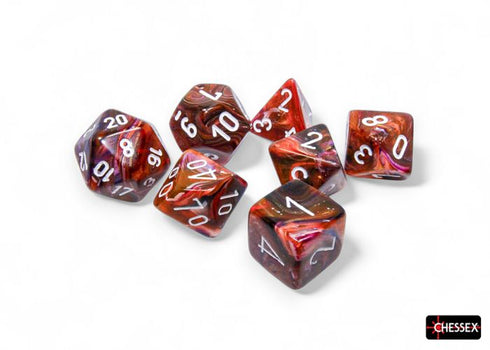 CHX 27543 Festive Symphony/white Polyhedral 7-Dice Set