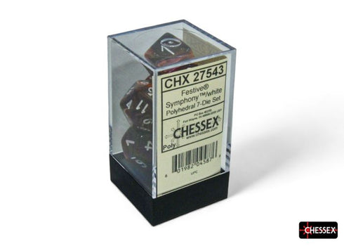 CHX 27543 Festive Symphony/white Polyhedral 7-Dice Set