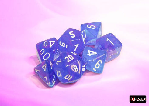 CHX 27567 Nebula Aura/white Luminary Polyhedral 7-Dice Set