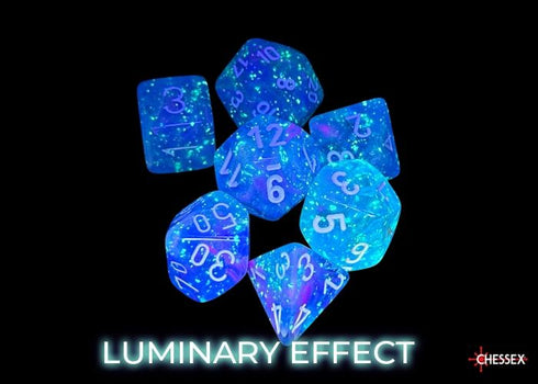 CHX 27567 Nebula Aura/white Luminary Polyhedral 7-Dice Set