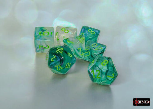 CHX 27595 Borealis Kelp/light green Luminary Polyhedral 7-Dice Set