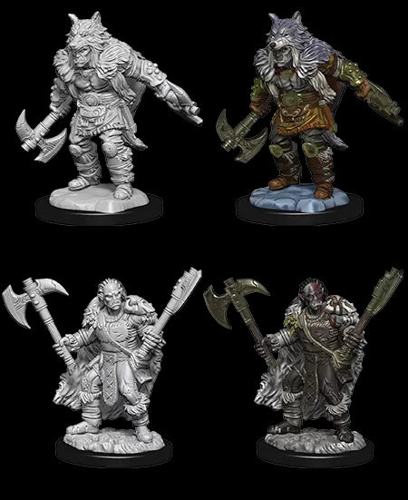 Nolzurs Marvelous Unpainted Miniatures Male Half Orc Barbarian