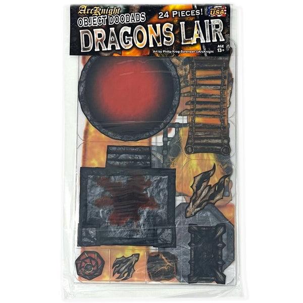 Arcknight Flat Plastic Miniatures - Dragon's Lair - Roleplaying Objects 2.0 - 24 Pieces