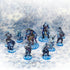 Arcknight Flat Plastic Miniatures - Frost Giant Raiders Warband - 10 2D Minis
