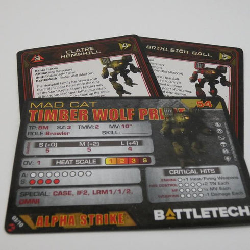 Timber Wolf - Battletech Wolf's Dragoons Assault Set - Catalyst Game Lab