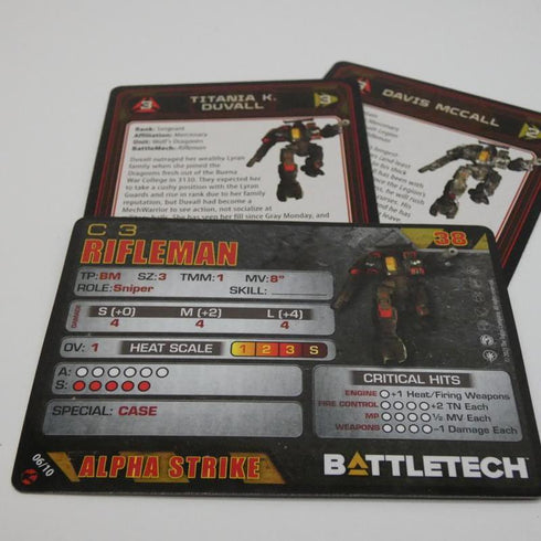 Rifleman - Battletech Wolf's Dragoons Assault Set - Catalyst Game Lab