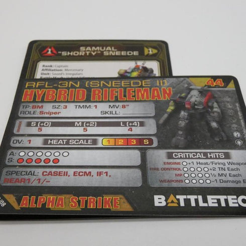 Rifleman (Sneed) - Battletech Snord’s Irregulars Assault Set - Catalyst Game Lab
