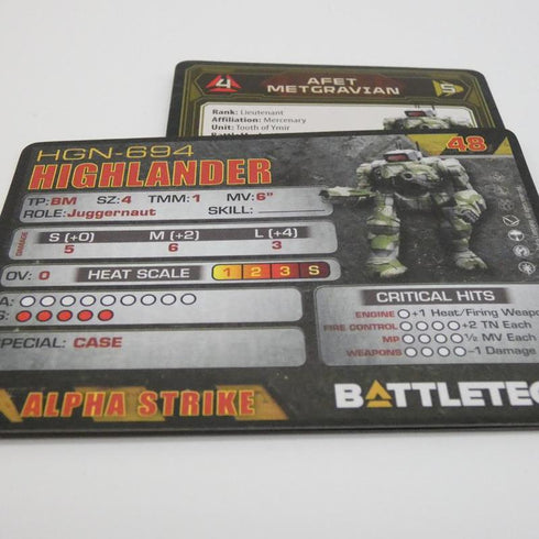 Highlander - Battletech Snord’s Irregulars Assault Set - Catalyst Game Lab