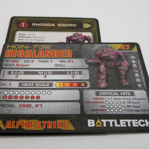 Highlander - Battletech Snord’s Irregulars Assault Set - Catalyst Game Lab