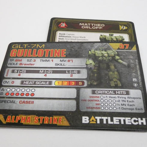Guillotine - Battletech Snord’s Irregulars Assault Set - Catalyst Game Lab
