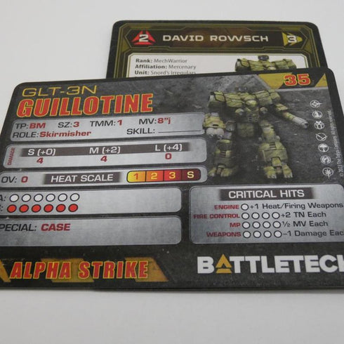 Guillotine - Battletech Snord’s Irregulars Assault Set - Catalyst Game Lab