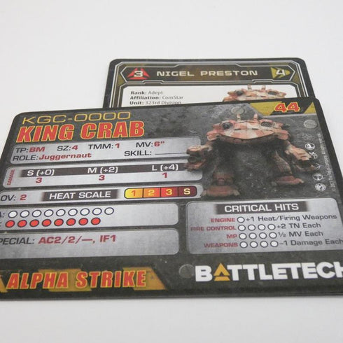 King Crab - Battletech ComStar Command lvl II Set - Catalyst Game Lab