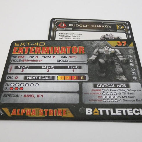 Exterminator - Battletech ComStar Command lvl II Set - Catalyst Game Lab