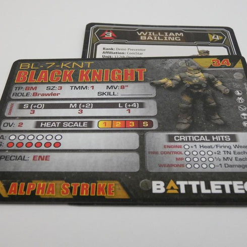 Black Knight - Battletech ComStar Command lvl II Set - Catalyst Game Lab