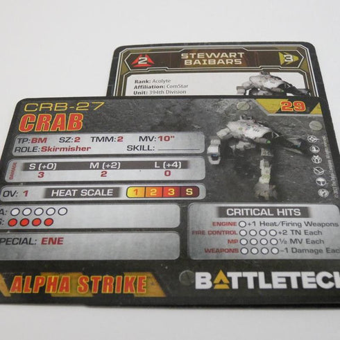 Crab - Battletech ComStar Battle lvl II Set - Catalyst Game Lab