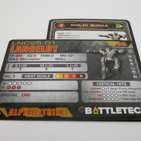 Lancelot - Battletech ComStar Battle lvl II Set - Catalyst Game Lab