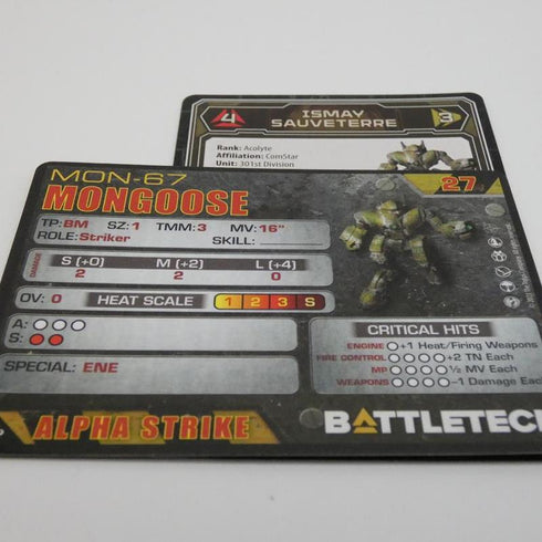Mongoose - Battletech ComStar Battle lvl II - Catalyst Game Lab