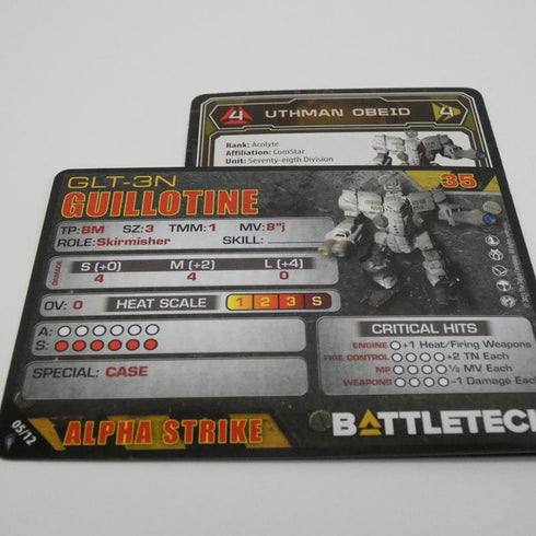 Guillotine - Battletech ComStar Battle lvl II Set - Catalyst Game Lab