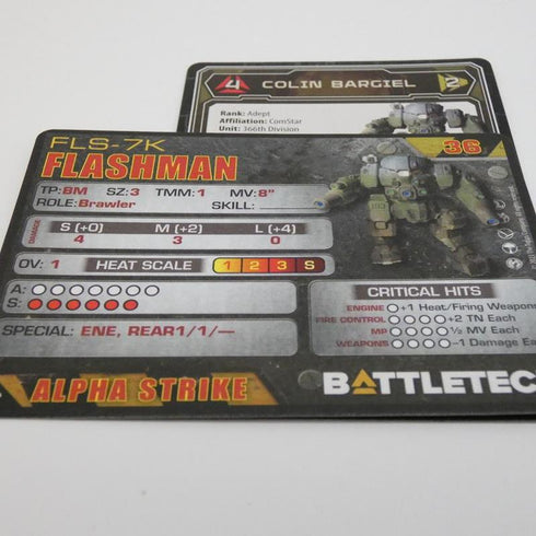 Flashman - Battletech ComStar Battle lvl II Set - Catalyst Game Lab