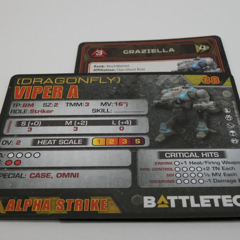 Viper (Dragonfly) - Battletech Clan Heavy Striker Star - Catalyst Game Lab