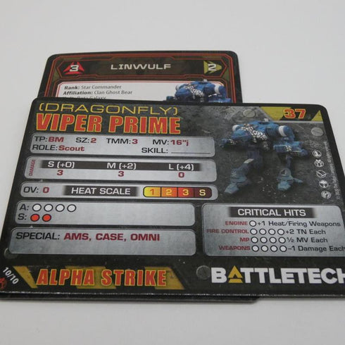 Viper (Dragonfly) - Battletech Clan Heavy Striker Star - Catalyst Game Lab