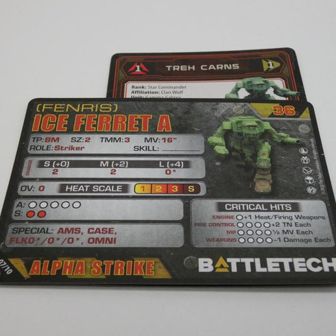 Ice Ferret (Fenris) - Battletech Clan Heavy Striker Star - Catalyst Game Lab