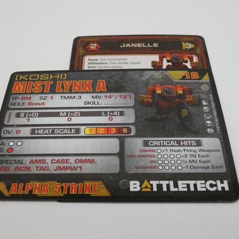 Mist Lynx (Koshi) - Battletech Clan Command Star - Catalyst Game Lab