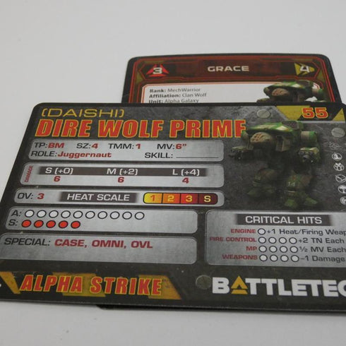 Dire Wolf (Daishi) - Battletech Clan Command Star - Catalyst Game Lab