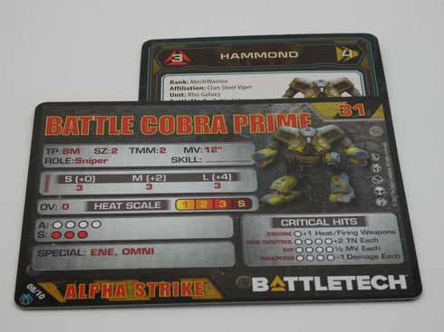 Battle Cobra - Battletech Clan Support Star - Catalyst Game Lab