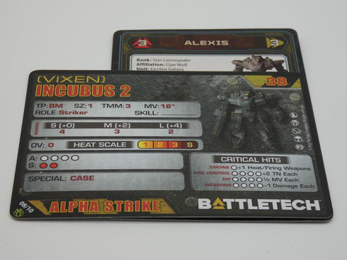 Incubus (Vixen) - Battletech Clan Striker Star - Catalyst Game Lab