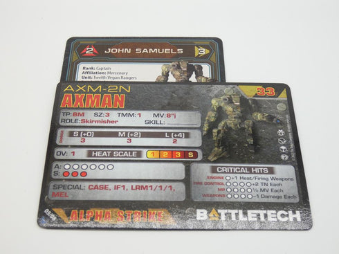 Axman - Battletech Inner Sphere Heavy Battle Lance - Catalyst Game Lab