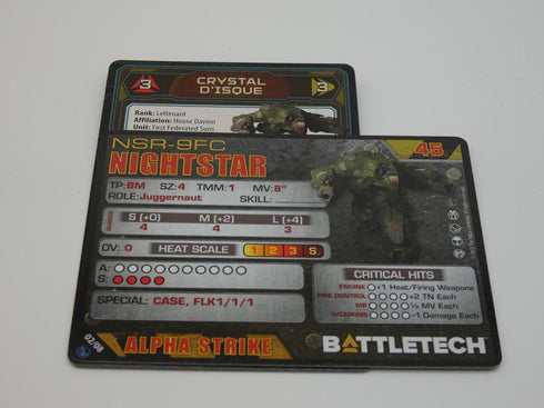 Nightstar - Battletech Inner Sphere Heavy Battle Lance - Catalyst Game Lab