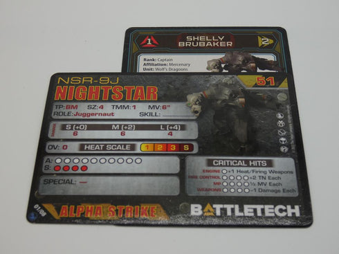 Nightstar - Battletech Inner Sphere Heavy Battle Lance - Catalyst Game Lab