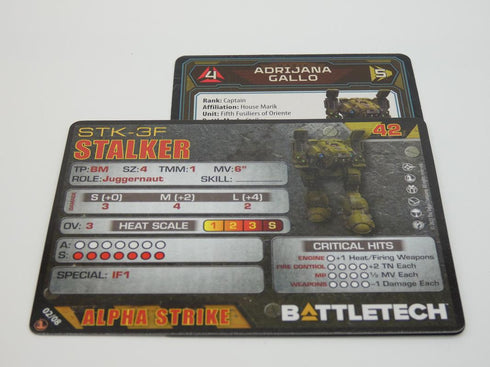 Stalker - Battletech Inner Sphere Fire Lance - Catalyst Game Lab