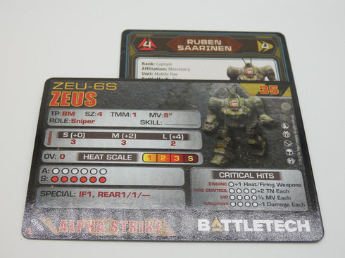 Zeus - Battletech Inner Sphere Fire Lance - Catalyst Game Lab