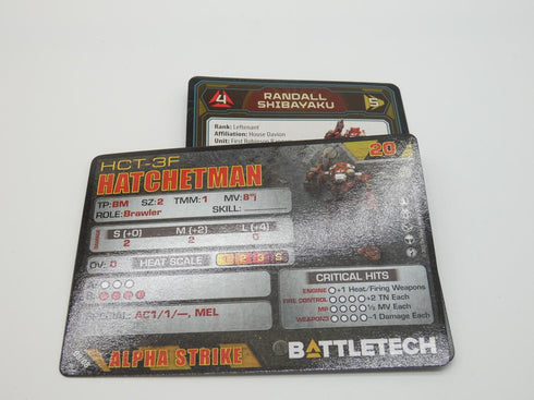 Hatchetman - Battletech Inner Sphere Heavy Lance - Catalyst Game Lab