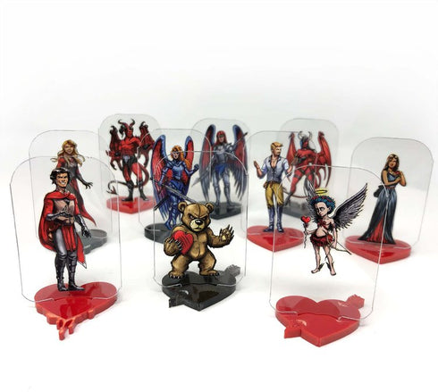 Arcknight Flat Plastic Miniatures - Lovestruck Warband - 10 2D Minis