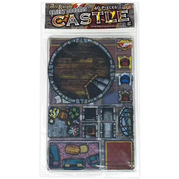Arcknight Flat Plastic Miniatures - Castle - Roleplaying Objects 2.0 - 45 Pieces