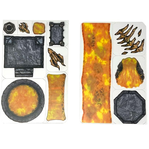 Arcknight Flat Plastic Miniatures - Dragon's Lair - Roleplaying Objects 2.0 - 24 Pieces