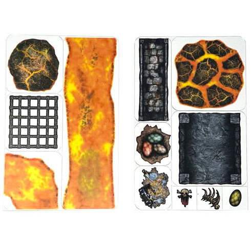 Arcknight Flat Plastic Miniatures - Dragon's Lair - Roleplaying Objects 2.0 - 24 Pieces