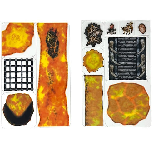 Arcknight Flat Plastic Miniatures - Dragon's Lair - Roleplaying Objects 2.0 - 24 Pieces