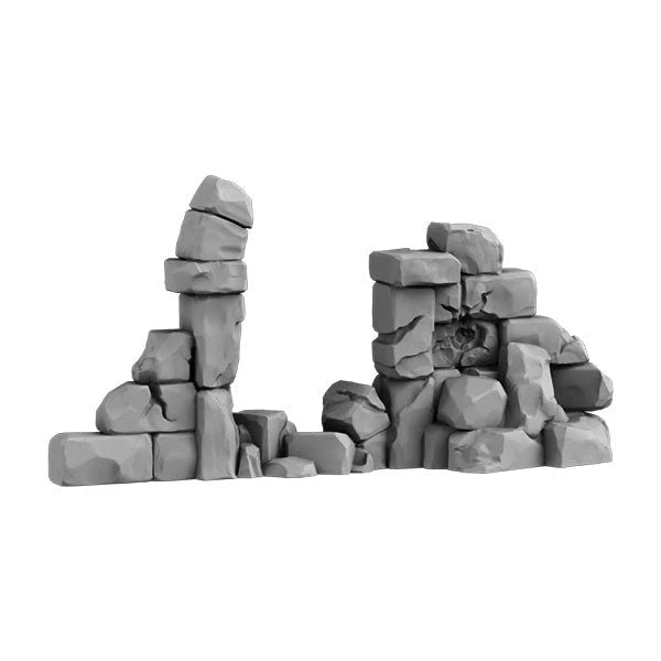 Ruined Wall (A) - Next Level Miniatures
