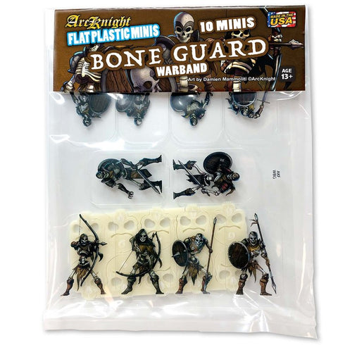 Arcknight Flat Plastic Miniatures - Bone Guard Warband - 10 2D Minis
