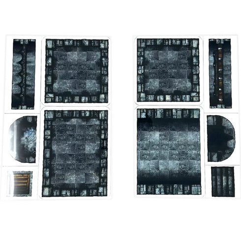 Arcknight Flat Plastic Miniatures - Ramparts - Roleplaying Objects 2.0 - 14 Pieces