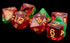 MDG 16mm Resin Polyhedral Dice Set: Watermelon