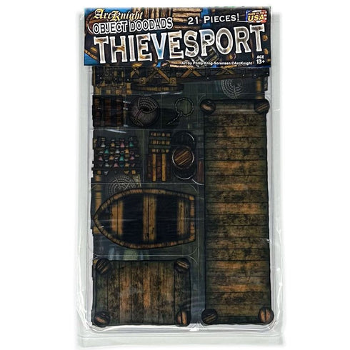Arcknight Flat Plastic Miniatures - Thievesport - Roleplaying Objects 2.0 - 21 Pieces