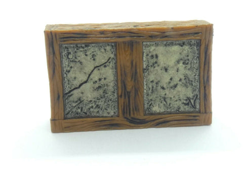 Wizkids 4D WarLock Tiles - Town & Village set 1 - 2 inch Exterior Wall - Cracks