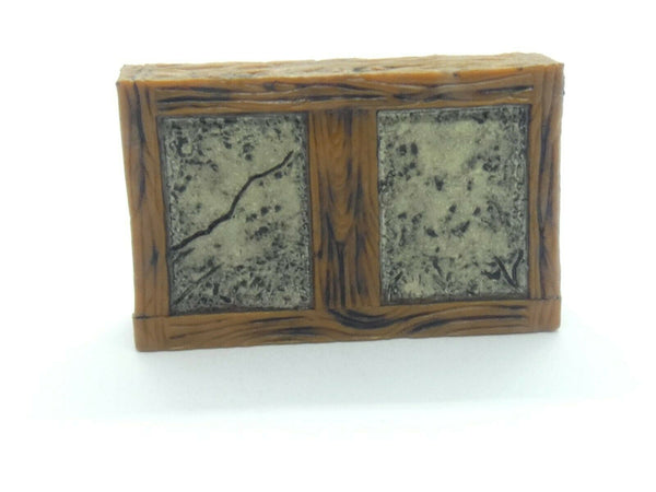 Wizkids 4D WarLock Tiles - Town & Village set 1 - 2 inch Exterior Wall - Cracks