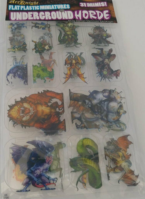 Arcknight Flat Plastic Miniatures - Underground Horde - 31 2D Minis